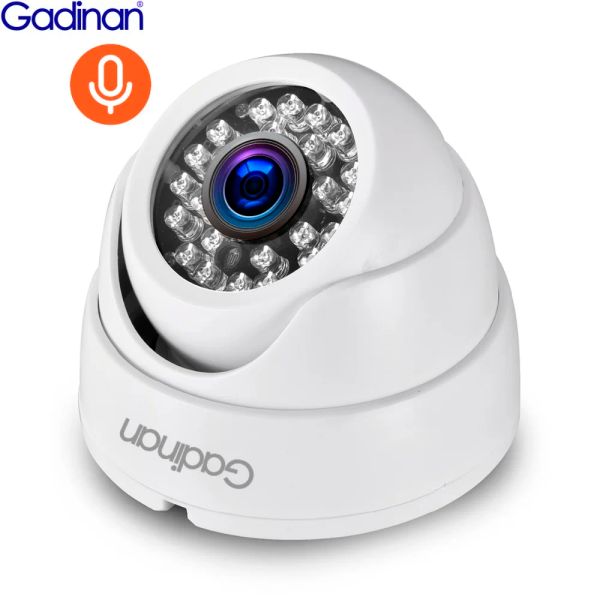 Линза Gadinan 4MP (3MP 1080p) Аудиозапись IP -камера Full HD Сравнение лица Poe Night Vision Dome Indoor Home P2P камера