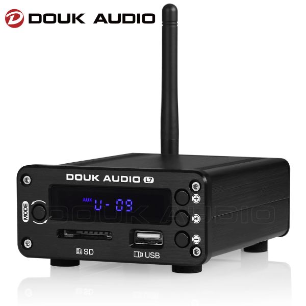 Verstärker Douk Audio Hifi Bluetooth 5.0 Decoder APE Lustless Music Audio Player Mini Vorverstärker unterstützt udisk SD FM Radio