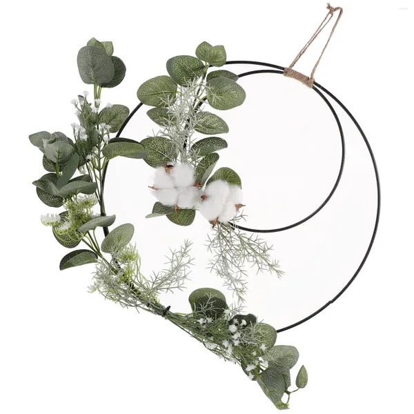 Dekorative Blumen künstliche Blume Girlande Baumwolle Doppelring Wand Hanging Design Hochzeit Bouquet Dekoration grenzüberschreitende Reifenkranz