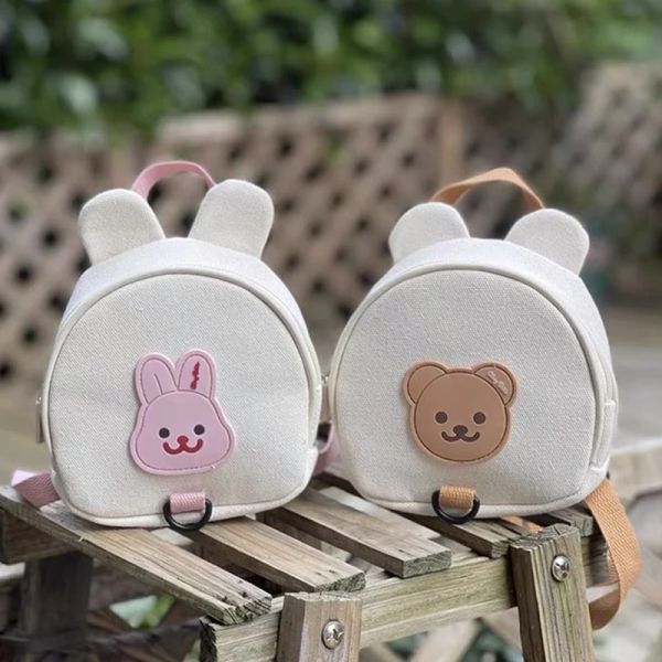 Bags estilo coreano Kids Backpack Cartoon Bear Rabbit Children BookBag Gindergarten garotos Meninas Bolsas escolares para crianças lanches Bolsas de armazenamento