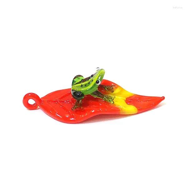 Figurine decorative sospeso Murano Glass Leaf Ciondo