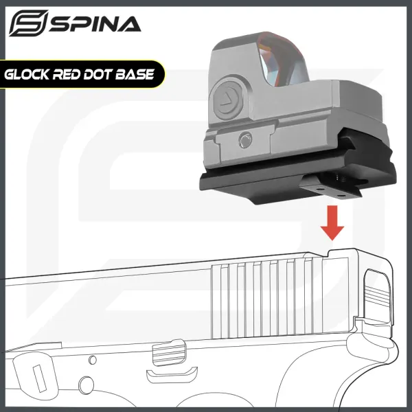 Прицела Spina Spina Optics Red Dot Прицел прицел Glock Mount 20 мм Picatinny Rail Red Dot Base для охоты