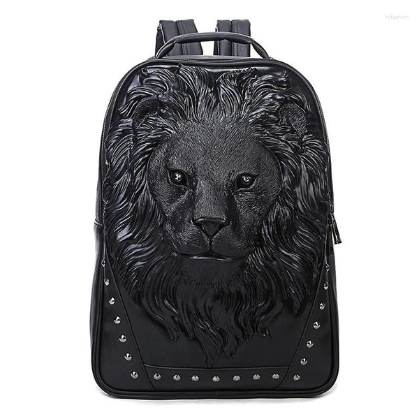 Backpack Fashion 3D Lion Borse per uomini Viaggiare per la borsa per computer Originalità unica Donne Personalità stravagante Cool Cool