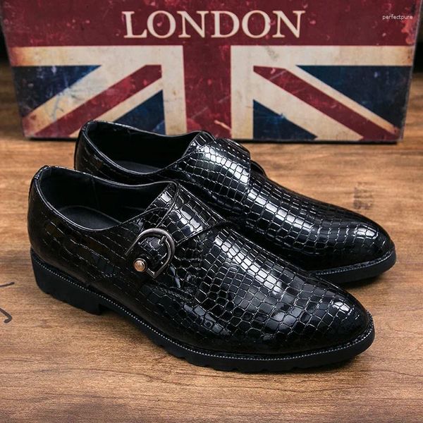 Sapatos casuais homens de alta qualidade, brand crocodile padrony mocassins de couro claro outono outumn a caminhar confortável