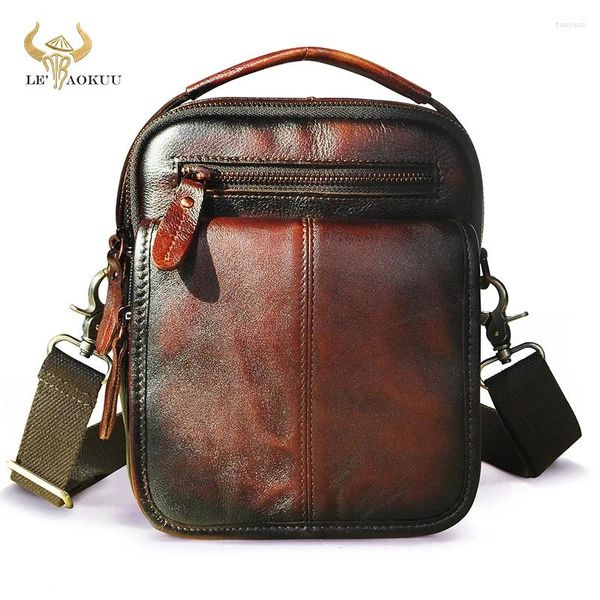 Bag Fashion Wine morbido in pelle naturale Male Fanny Cintura in cintura Design Design Messenger Satchel Cross-Body Spalla Tote Men 8025