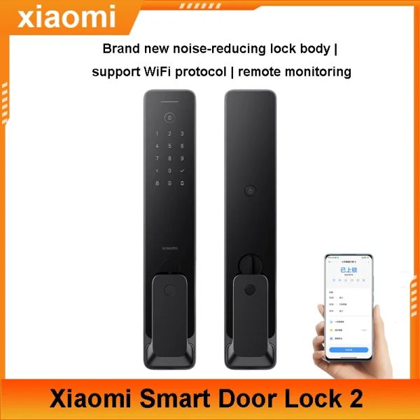 Controllo Nuovo Xiaomi Smart Door Lock 2 Riduzione del rumore Bluetooth Bluetooth NFC Fingerprint Sblocca Mijia App Remote Control Electrol Blocco elettronico