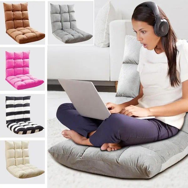 Kissen einzelner fauler Stuhl -Sofa für Bodenklapperbindungsverstellbares Rückenlehne Gaming