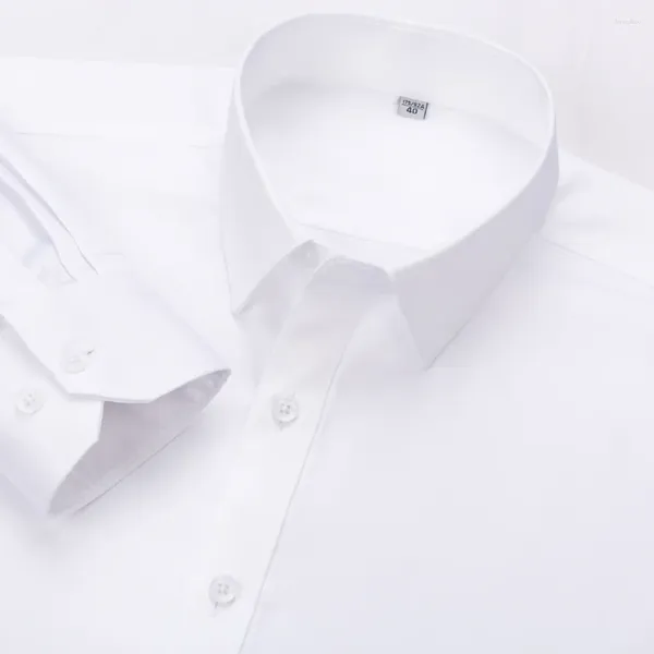 Herren-Hemdhemden Non-Eisen-Standard-Fit-Basis-Hemd-Hemd formelle Business Premium Cotton Male Long Sleeve Work Office