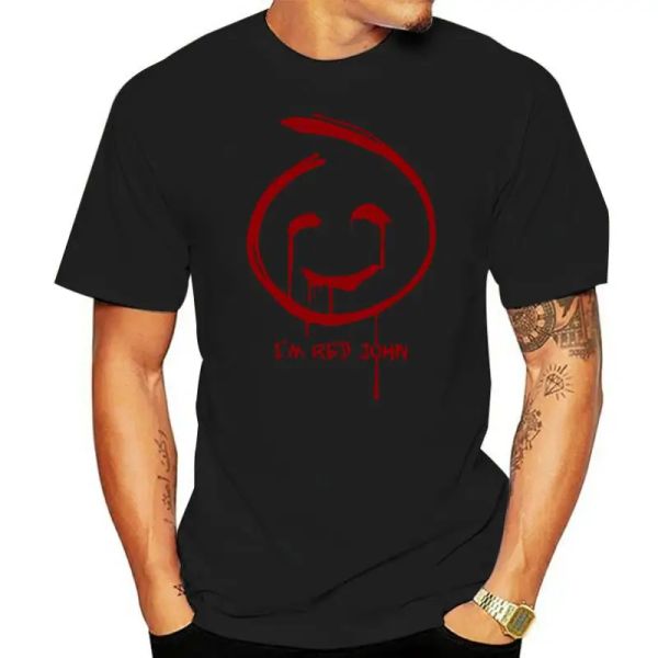 Tees im roten John t -Shirt der mentalistische Kult TV Serienmörder Zombie Horror Slogan T -Shirts Männer lässig