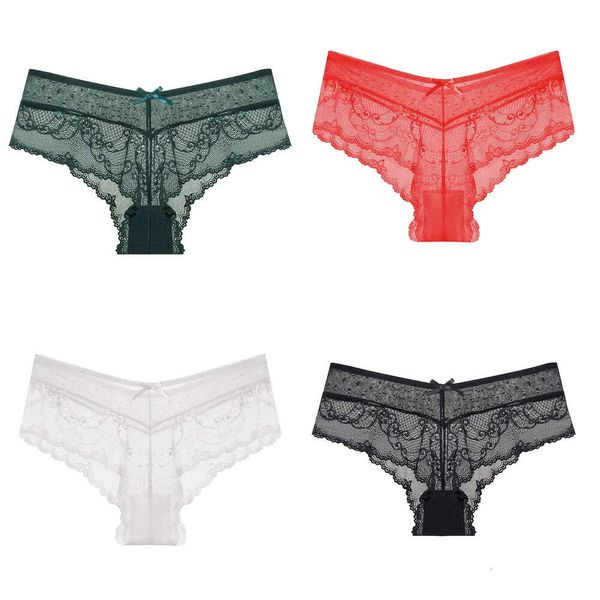 Mulheres calcinha de calcinha renda o arco de calcinha de roupas de algodão, veja através de breves roupas de lingerie de lingerie