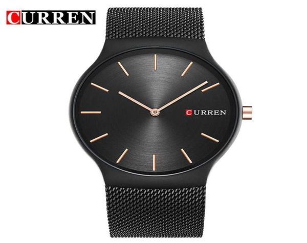 Curren Brand Luxury Mens Quartz Watch Мужчины водонепроницаемые ультра -тонкие аналоговые часы мужской мод