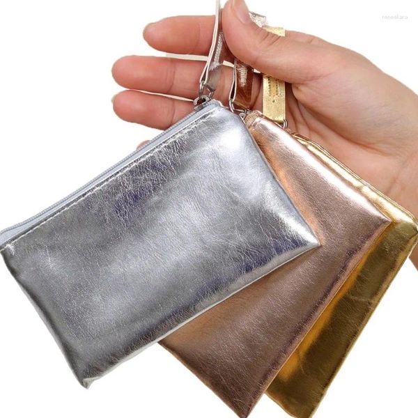 Mücevher Poşetleri Moda PU Deri Mini Depolama Çanta Cüzdan Çanta Anahtar Tutucu Cep Zipper Su Geçirmez Taşınabilir Taşınabilir İnce Sikke Torbası Güneş Gözlüğü