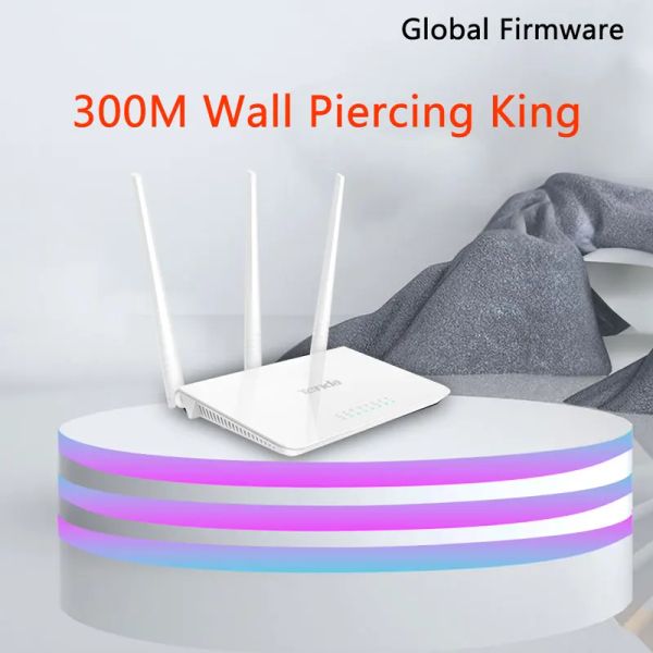 Roteadores vendendo a quente tenda f3 300mbps roteadores sem fio configuração fácil system inglês wi -fi roteador 3 5dbi de antenas externas roteador doméstico