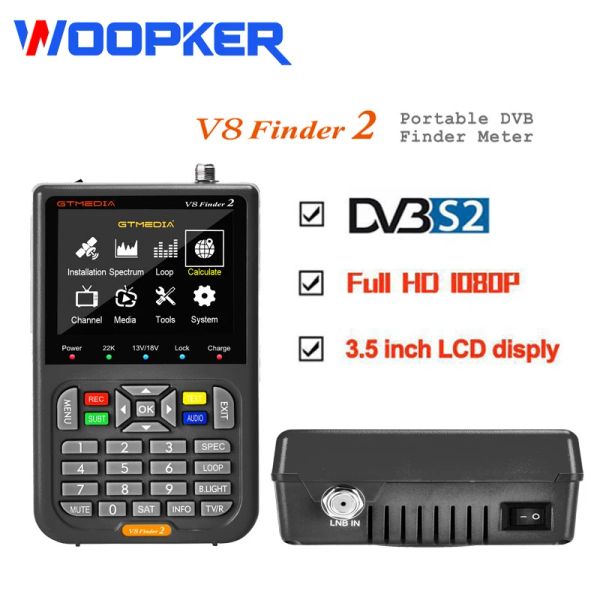 Receptores GTMedia V8 Finder2 Satellite Finder DVBS2 1080P HD Tuner V8 Finder2 vs ST5150 V8 Finder Pro WS6933 WS6980 WS6906