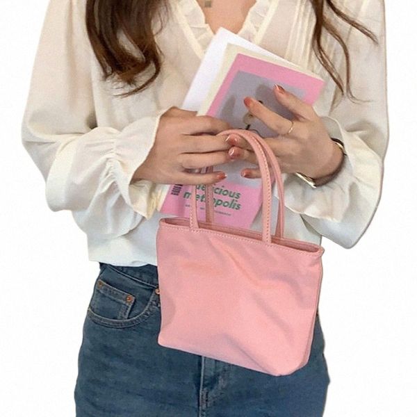 Mini Women Pink Shop Bag Fi Mobile Phe Borsa per la pulizia di colore Solido Casualmente Bolso Grande Mujer 2023 C5IU#