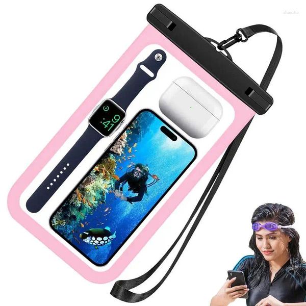 Lagerbeutel Telefon trockener Beutel wasserdichte Schutzhülle Universal Schwimmbeutel transparent Drifttauchen Unterwassertrocknung für Outdoor