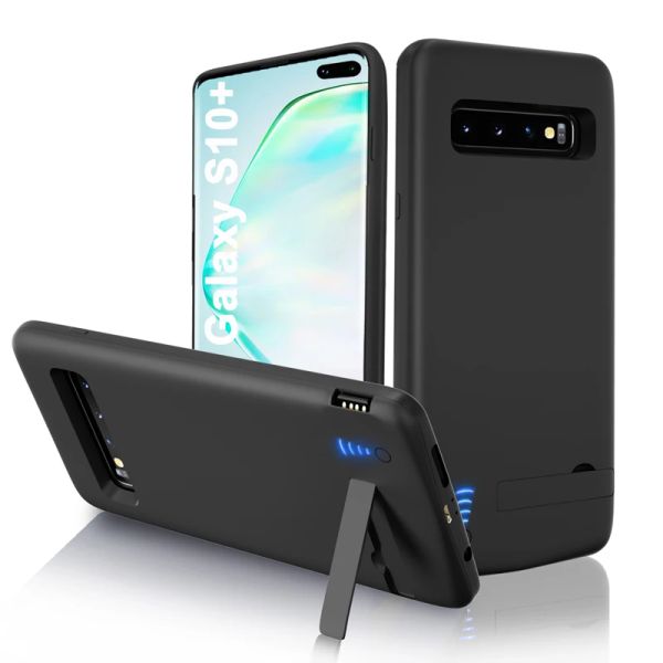 Carregador de bateria externo Chargers para Samsung Galaxy S10 Plus Portable PowerBank TPU Charging for Mobile Phones Cober 6000mAh