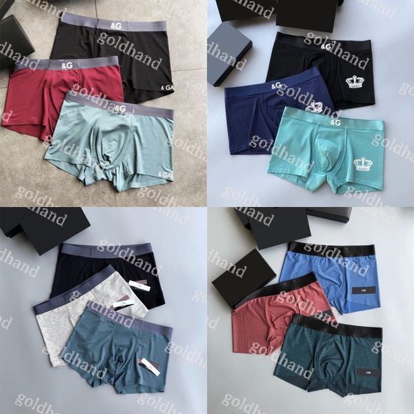 2024 New Mens Rouphe Designer Boxers Brand Soft Casual Underpants Sexy Male Briefs 3pcs