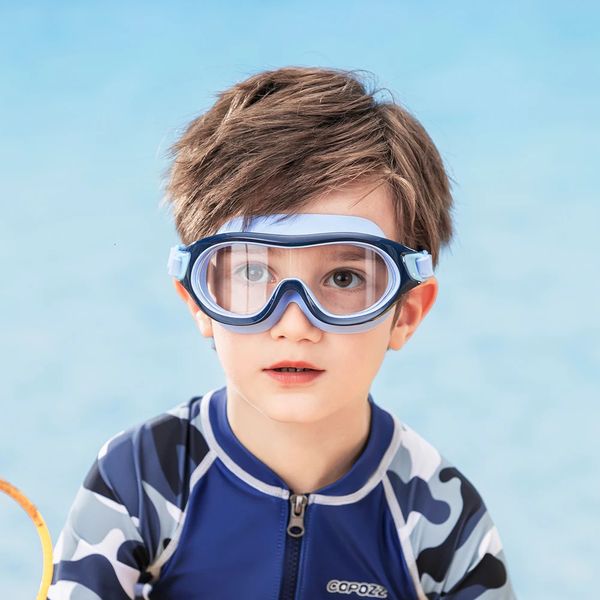 Giovani bambini che nuotano occhiali ragazzi e ragazze grandi cornice antimici maschera per piscina acqua nuotare occhiali silicone immersioni occhiali 240416
