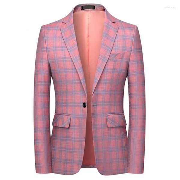 Herren Anzüge Marke Style Mode Top Classic Grade Slim Casual Fit Männer Tweed Jacke Business Plaid Blazer Coats Herren Kleidung S-6xl