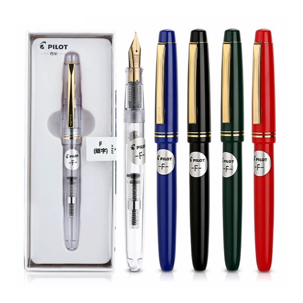 PENS Pilot neuer Original Iridium Fountain Pen FP78G 78G+ 22K Upgrade Goldene EF F M Nib Tintenkonverter Geschenkbox Austauschbarer Tintenstifte