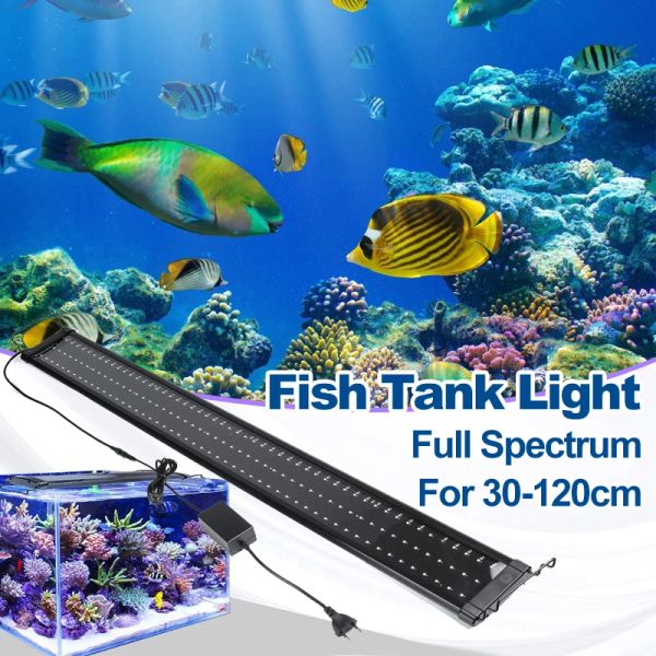 Acquari 30120 cm Piantata Lampada di illuminazione a led dell'acquario piantata Multicolor Fish Plant Plant Marine Grow Grow Aquarium Lighting Lampada