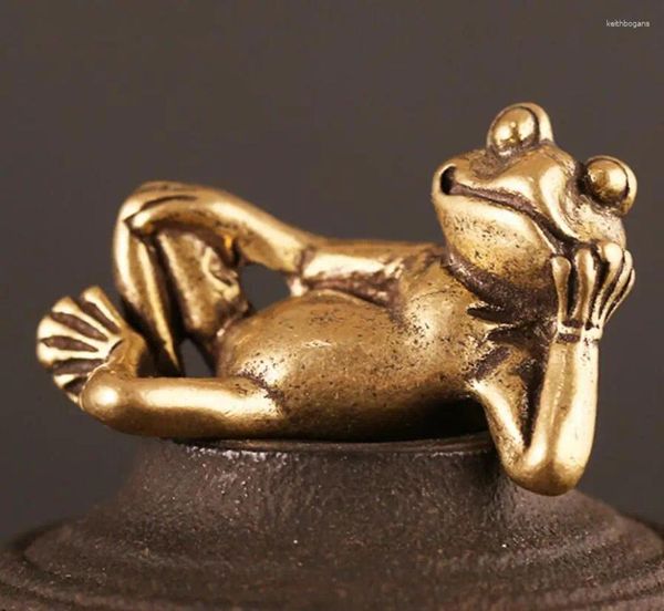 Dekorative Figuren reines Kupfer Golden Toad Desktop kleine Kunsthandwerk Ornamente