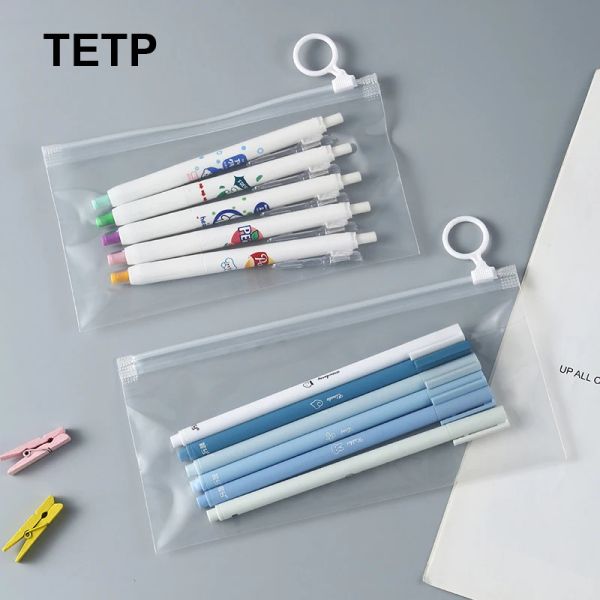 Sacchetti TETP 50pcs BASSE TRASPARETTO CON TAB TAB Home Paintbrush Stationery Accessori di cartolette per viaggi Packaging Riealizzabile