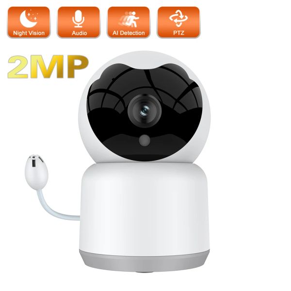Мониторы Tuya Wi -Fi IP Camera 1080p HD Indoor Baby Monitor Двухсторонний аудио -крик Обнаружение крика Temerature Night Vision P2P Home IP PTZ камера