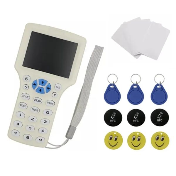 Controle 10 IC/ID Frequência RFID CARDE DE CONTROLE DE ACESSO LEITOR DE CARTÃO NFC CARTO NFC Escritor UID Chip Duplicador Smart Key Cougadora