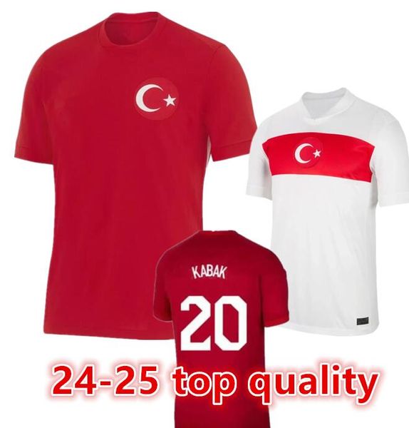 2024 25 bambini Turkiye Soccer Jersey 2024 Euro Cup Turkey National Team Home Away Away Kokcu Yildiz Enes Calhanoglu Kit di camicie da calcio