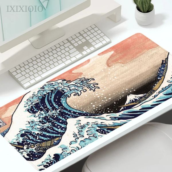 PADS Janpanese Great Wave Mouse Pad Gaming XL Computador Home HD Mousepad Custom XXL