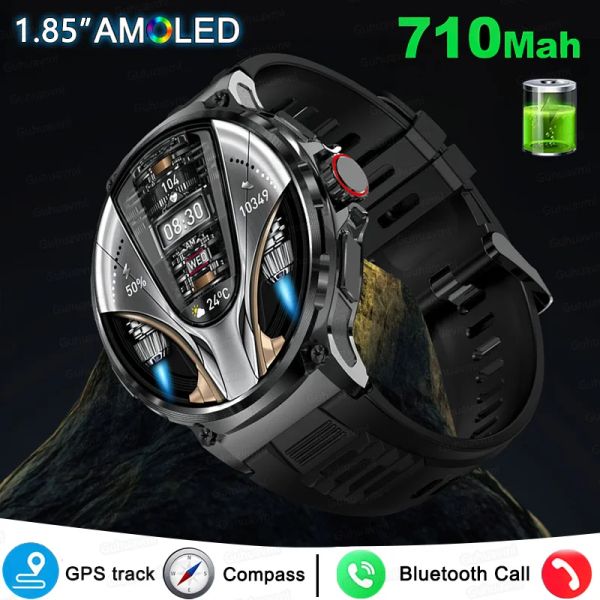 Relógios para Huawei Xiaomi GPS Track Smart Watch Men Bluetooth Call 710mAh Large Battery 400+ Dial Sports Fitness Waterproof Smart Watch