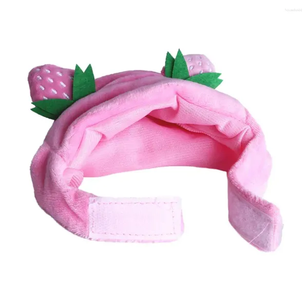 Abbigliamento per cani da cappello da cappello da pet per cappello adorabile Adorabile peluche a forma di fragole morbida per cosplay PO PROPS CANI