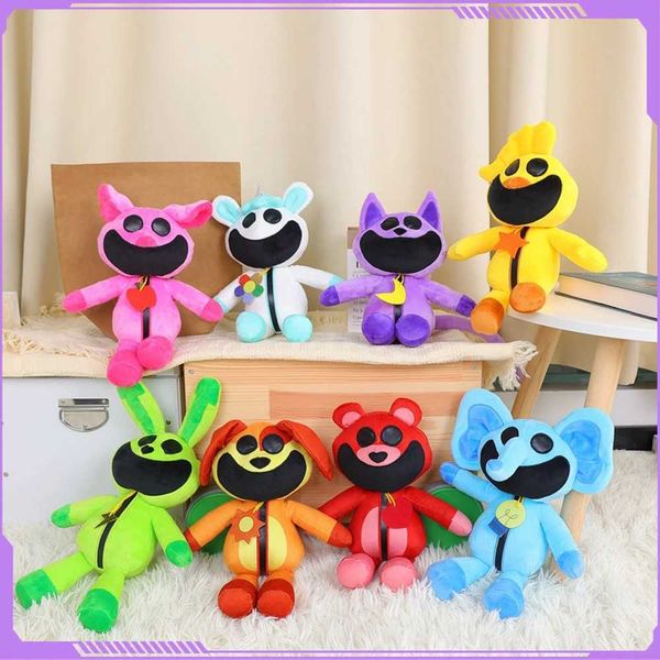 Aksiyon oyuncak figürleri gülümseyen yaratıklar peluş oyuncak gülümseyen yaratıklar korkutucu peluş bebek gülümseme hayvan serisi anime figür sevimli karikatür oyuncaklar çocuk hediyeleri t240422