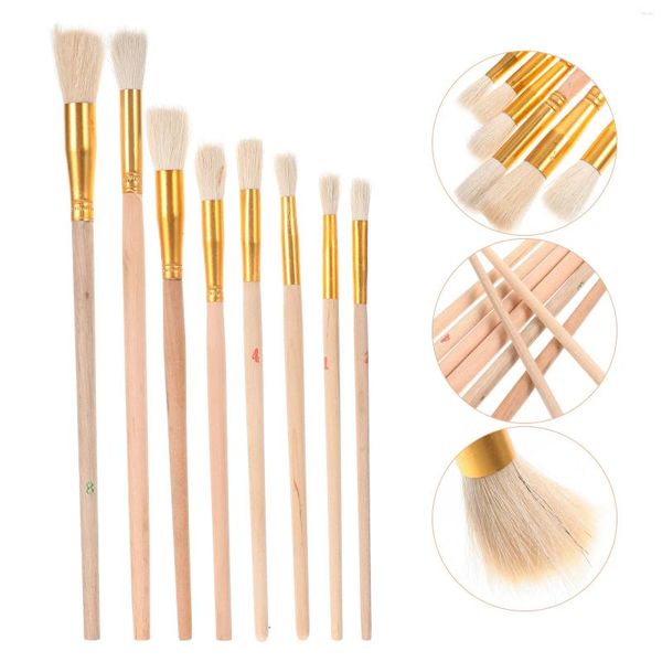 Dekorative Blumen 8 PCs Künstliche Kreide runde Außenteppiche Bestäuber Reinigen Pinselpulver Duster Holzkind