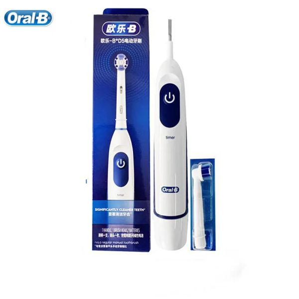 Köpfe Original DB4510 Oral B Elektrische Zahnbürste mit repalzierbarem Kopf tief sauber 2 Minuten Smart Timer AA Batteriezähne Aufhellung