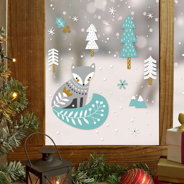 Decoração de festa Floresta de Natal Neve de neve estática Pasta de vidro quarto quarto criativo pintura decorativa simples