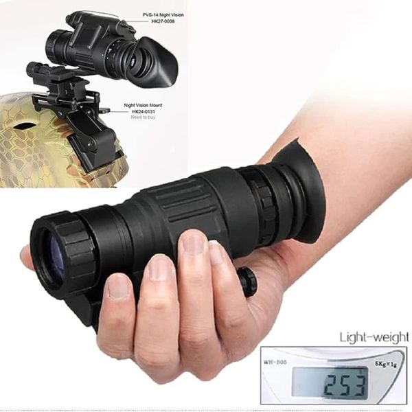 Scopes 2x28 PVS14 Tacticle Infrard Digital Monocular Jarm Mount Mount Head монтирована в 200 м, а также охота