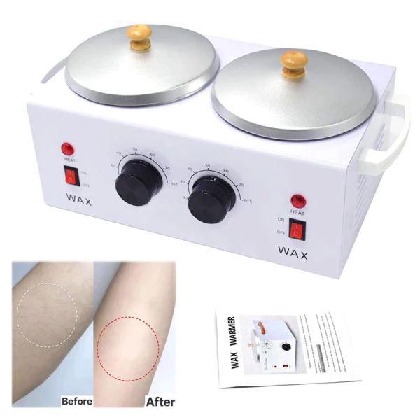 Aquecedores Aquecedor de cera dupla Aquecimento elétrico Cera Parraffina Máquina de fusão de cera Hot Spa Facial Spa Equipamento