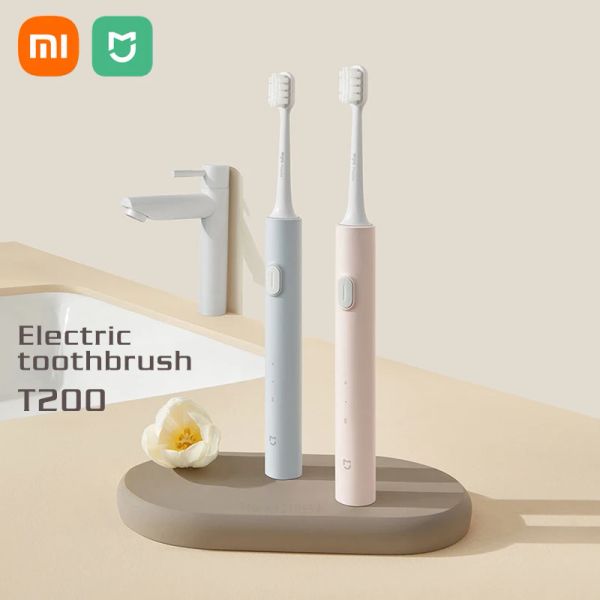 Heads Xiaomi Mijia T200 Sonic Electric Dente Electric Portable IPX7 Implootening Whitening Ultrasonic Denti Cleaner Vibratore Ultrasonica