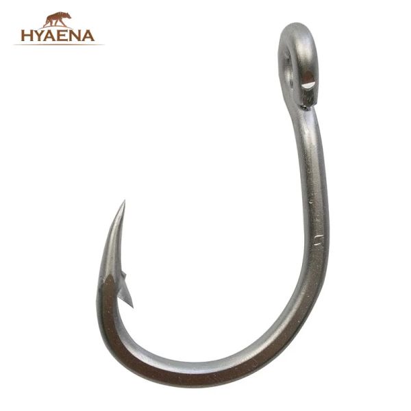 Accessori Hyaena 10884 30pcs taglia 2/012/0 ganci da pesca in acciaio inossidabile grandi ganci da pesca di tonno spessi pesci pesca con pesca a mosca buca