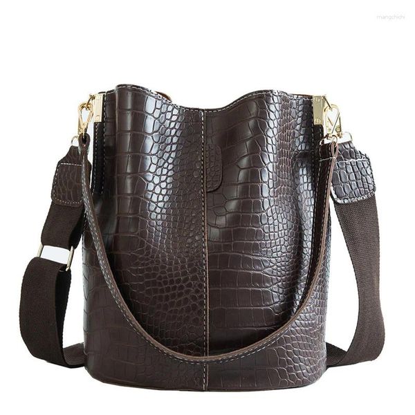 Sagni per spalle Borsa per croce di Crocodile Crossbody for Women Designer Luxury Vintage Casual Bucket Borse