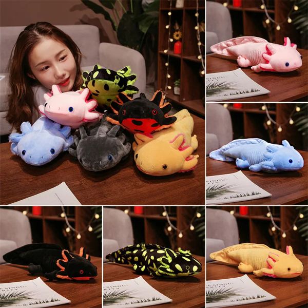 Bonecas 4580cm kawaii colorido newt luxuoso brinquedo de pelúcia