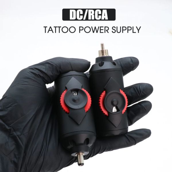 Malzemeler Mini Kablosuz Dövme Güç Kaynağı RCA JACK 1200mAH Dövme Makinesi Taşınabilir Dövme Pil Tip C Hızlı Şarj Kablosu Aksesuarları