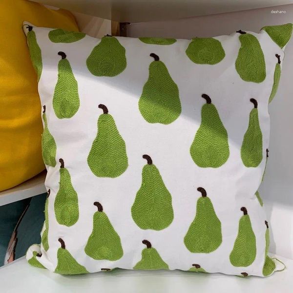 Pillow Home decorazioni per la copertura della frutta decorativa custodia decorativa moderna moderna sedia da divano da divano ricamo di cotone perla nordica