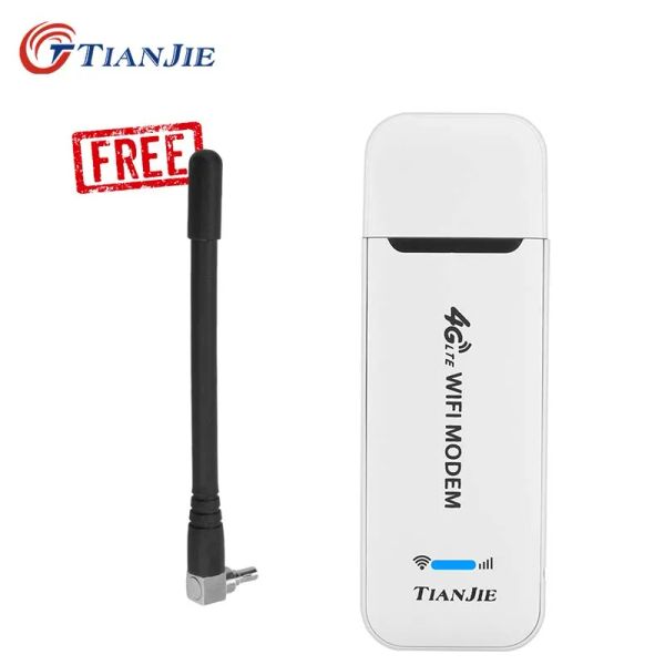Маршрутизаторы Tianjie 4G Wi -Fi Router Micro Sim -карта портативная беспроводная USB USB Modem 4G Wi -Fi -карта карманная карта Hotspot Antenna Wifi Dongle