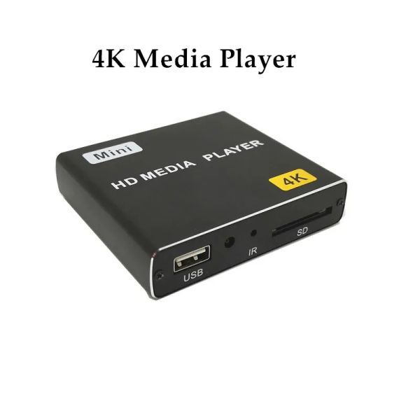 Oyuncu Mini 4K Bluday HD Medya Oyuncu Desteği Yatay ve Dikey Ekran TV Projektör U Disk SD Kart Ppt Araba Ev Reklam Video Oynatıcı