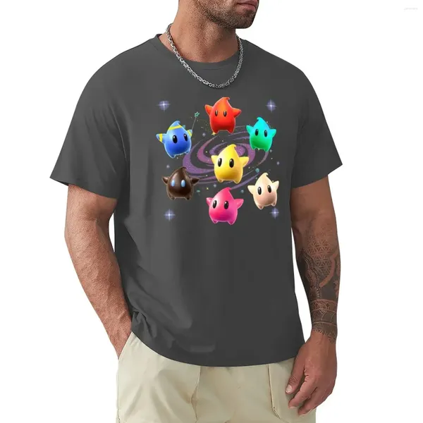 Männer polos 7 lumas im Galaxy Video Game Charaktere Geburtstagsgeschenk.Kinder-Rucksäcke für Schule T-Shirt Schwarze Schwarze T-Shirts Männer