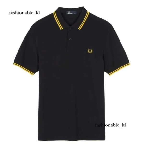 Freds Perry Mens Basic Polo Рубашка Дизайнерская рубашка Business Polo роскошные вышитые логотип Mens Tees с короткими рукавами 218